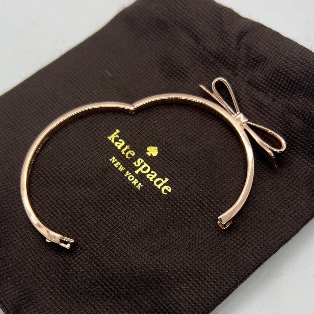 kate spade rose gold bow bangle bracelet - Picture 10 of 10